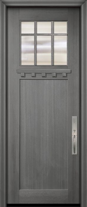 36" x 96" Craftsman Marginal 6 Lite SDL 1 Panel Mahogany Door
