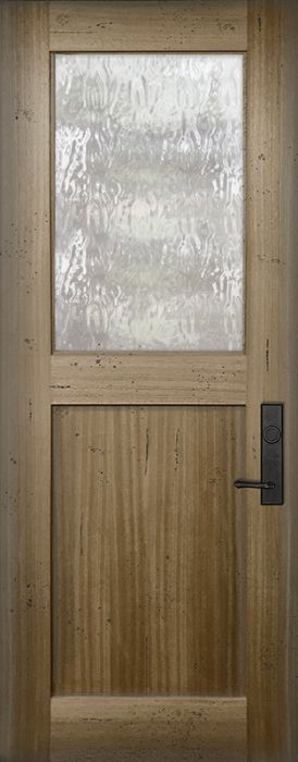 36" x 96" Craftsman Tall 1 Lite 1 Panel Mahogany Door