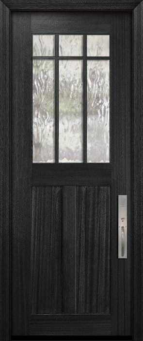 36" x 96" Craftsman Tall Marginal 6 Lite SDL 2 Panel Mahogany Door