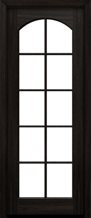 96" Mahogany Clearwater 10 Lite SDL Single Door | HVHZ Impact