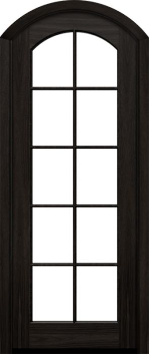 96" Mahogany Clearwater 10 Lite SDL Single Door/Arch Top | WBD Impact