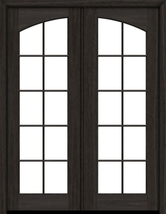 96" Mahogany Clearwater 10 Lite SDL Double Door | HVHZ Impact
