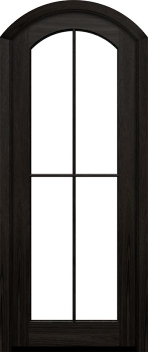 96" Mahogany Clearwater 4 Lite SDL Single Door/Arch Top | WBD Impact