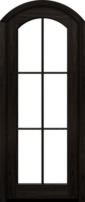 96" Mahogany Clearwater 6 Lite SDL Single Door/Arch Top | WBD Impact