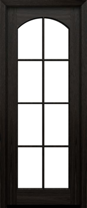 96" Mahogany Clearwater 8 Lite SDL Single Door | HVHZ Impact
