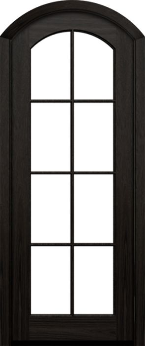 96" Mahogany Clearwater 8 Lite SDL Single Door/Arch Top | WBD Impact
