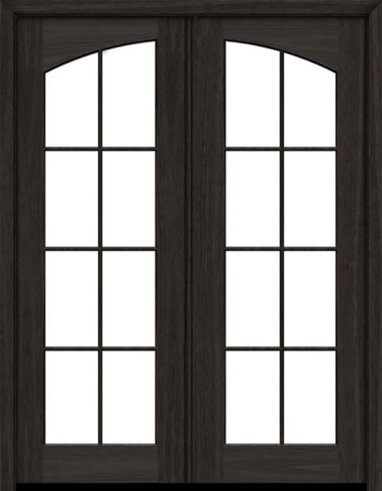 96" Mahogany Clearwater 8 Lite SDL Double Door | HVHZ Impact