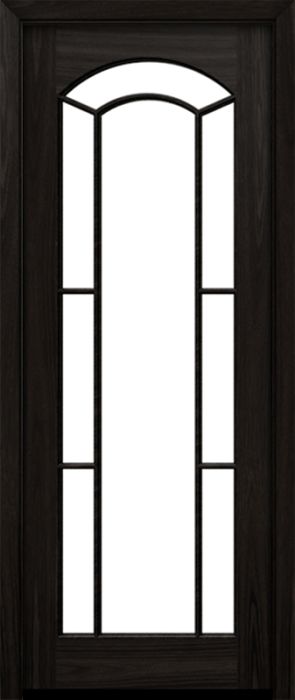 96" Mahogany Clearwater Border Lite SDL Single Door | HVHZ Impact