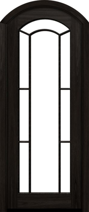 96" Mahogany Clearwater Border Lite SDL Single Door/Arch Top | WBD Impact