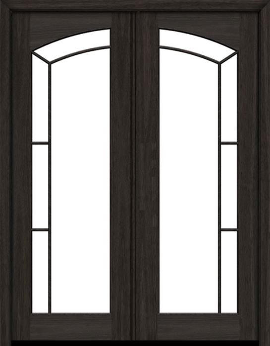 96" Mahogany Clearwater Border Lite SDL Double Door | HVHZ Impact