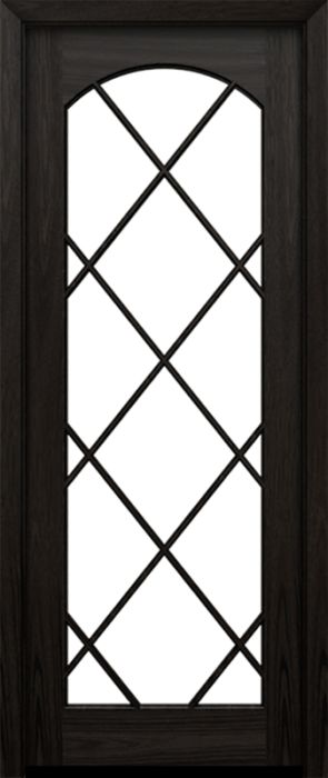 96" Mahogany Clearwater Diamond Lite SDL Single Door | HVHZ Impact