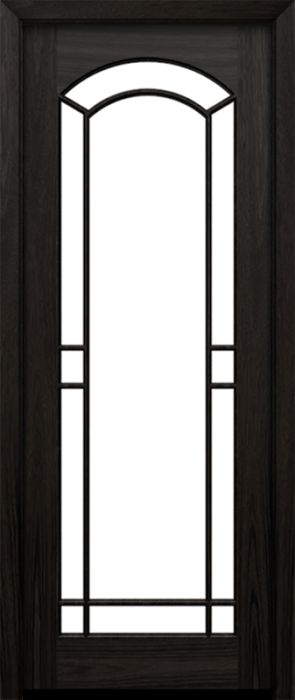96" Mahogany Clearwater Prairie Lite SDL Single Door | HVHZ Impact