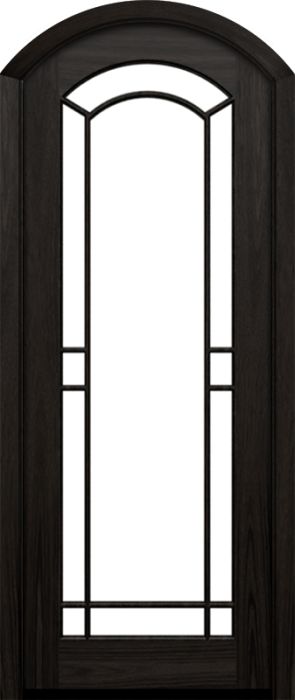 96" Mahogany Clearwater Prairie Lite SDL Single Door/Arch Top | WBD Impact