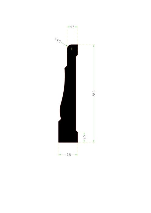 Mahogany (Meranti) Casing X3.5X0.69X88 For Uni