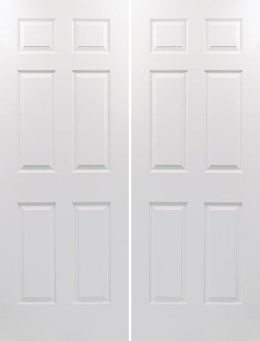 80" Colonist Hollow Core Textured Double Door|1-3/8" Thick