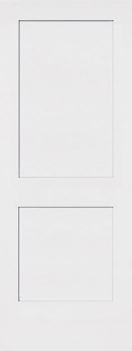 80" 20 min Fire Rated Monroe 2 Panel Shaker Solid Core Smooth Single Door|1-3/4" Thick