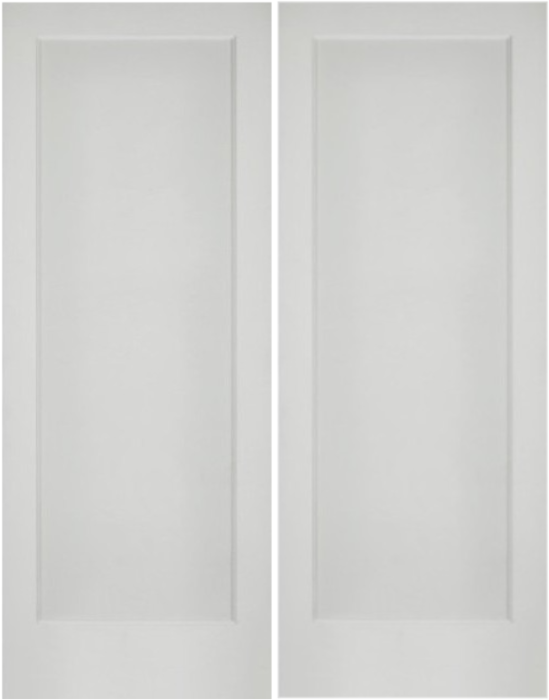 96" Primed 1 Panel Bevel Bead Interior Double Door, 1-3/8 Thick, PRI1801B2