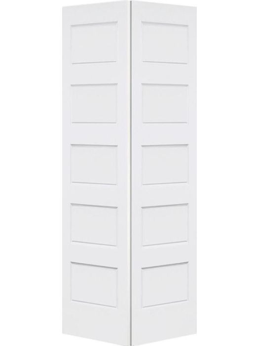 80" Conmore Shaker Hollow Core Smooth Bifold 2 Door