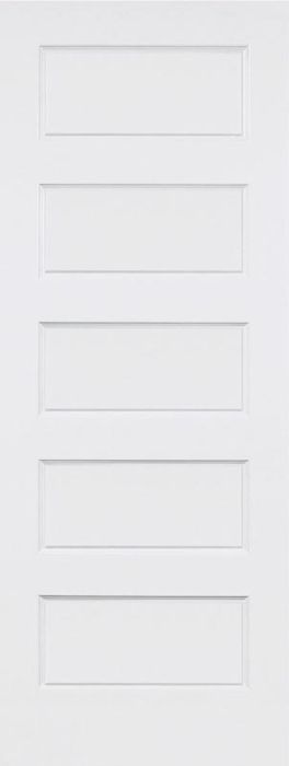 80" Conmore 5 Panel Shaker Hollow Core Smooth Single Door|1-3/8" Thick