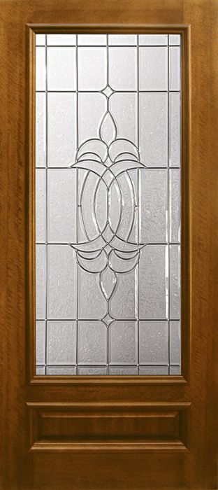 36" x 80" 3/4 Lite Colonial DoorCraft Mahogany Door