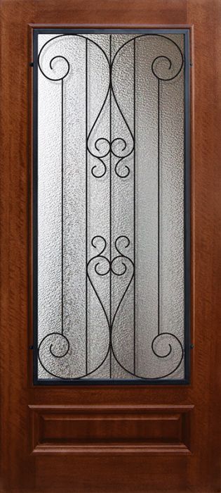 36" x 80" 3/4 Lite Lavaca DoorCraft Mahogany Door