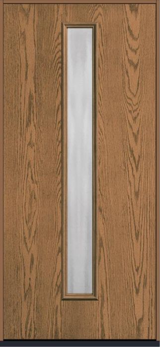 80 Chinchilla Modern Pulse Linea Centered Smooth Fiberglass Single Door , WBD Impact