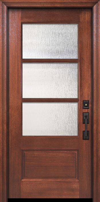 80" 2/3 Lite 3 Lite SDL DoorCraft Mahogany Door