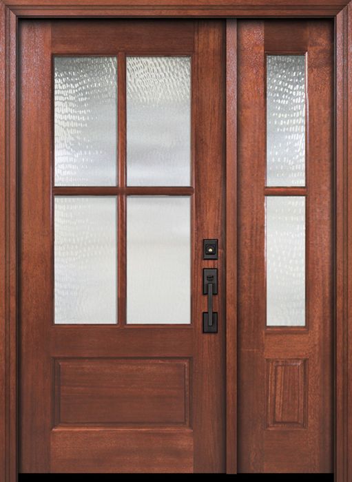 80" 2/3 Lite 4 Lite SDL DoorCraft Mahogany Door /1side