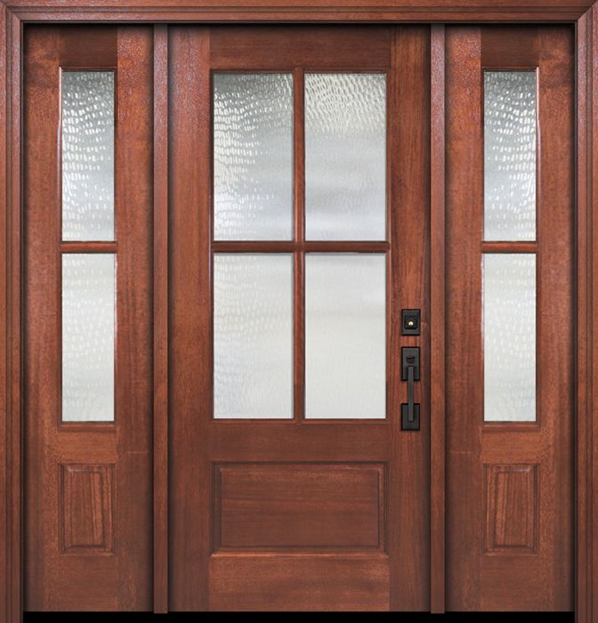 80" 2/3 Lite 4 Lite SDL DoorCraft Mahogany Door /2side