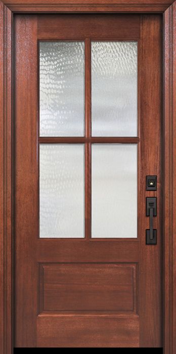 80" 2/3 Lite 4 Lite SDL DoorCraft Mahogany Door
