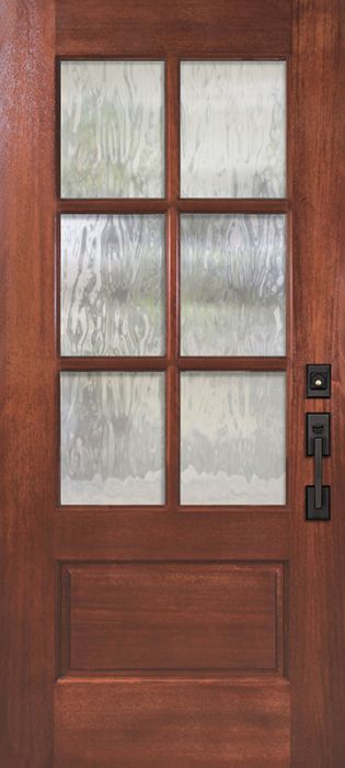 80" 2/3 Lite 6 Lite SDL DoorCraft Mahogany Door