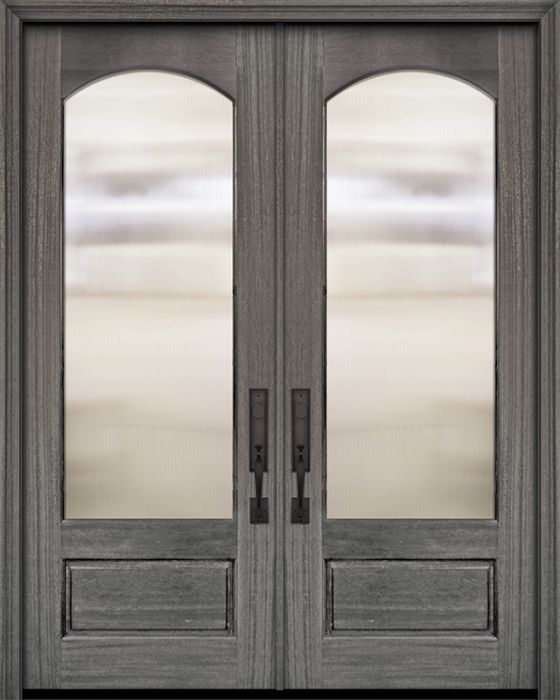36" x 96" Double Arch 3/4 Lite DoorCraft Mahogany Door