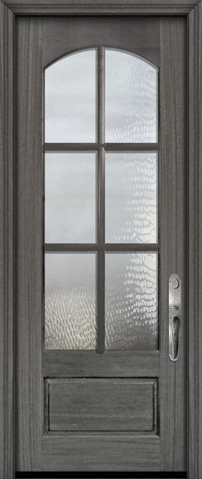 36" x 96" 3/4 Lite Arch 6 Lite SDL DoorCraft Mahogany Door