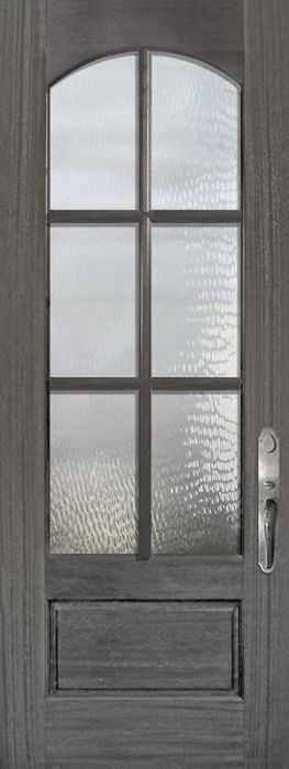 36" x 96" 3/4 Lite Arch 6 Lite SDL DoorCraft Mahogany Door