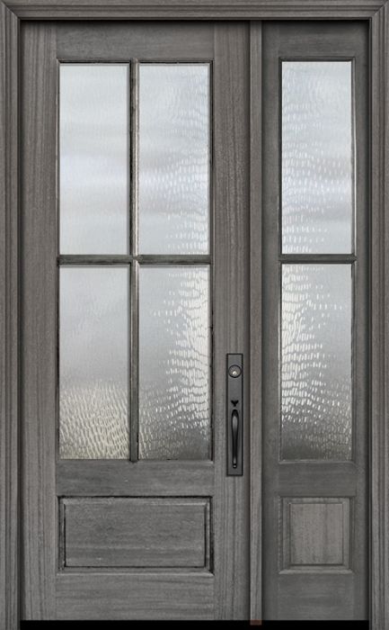 96" 3/4 Lite 4 Lite SDL DoorCraft Mahogany Door /1side