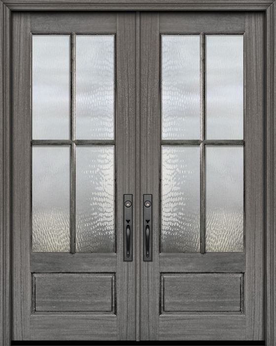 96" Double 3/4 Lite 4 Lite SDL DoorCraft Mahogany Door