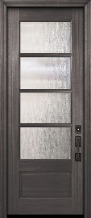 96" 3/4 Lite 4 Lite Horizontal SDL DoorCraft Mahogany Door