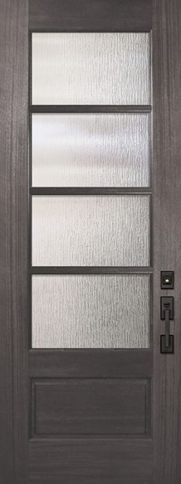 96" 3/4 Lite 4 Lite Horizontal SDL DoorCraft Mahogany Door