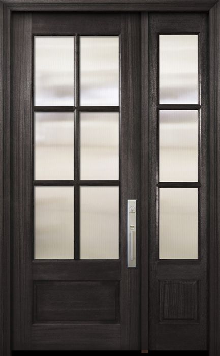 96" 3/4 Lite 6 Lite SDL DoorCraft Mahogany Door /1side
