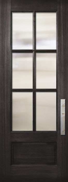 96" 3/4 Lite 6 Lite SDL DoorCraft Mahogany Door