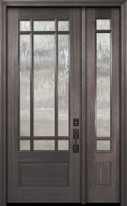 96" 3/4 Lite Marginal 9 Lite SDL DoorCraft Mahogany Door /1side