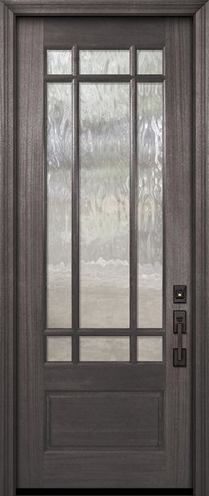 96" 3/4 Lite Marginal 9 Lite SDL DoorCraft Mahogany Door
