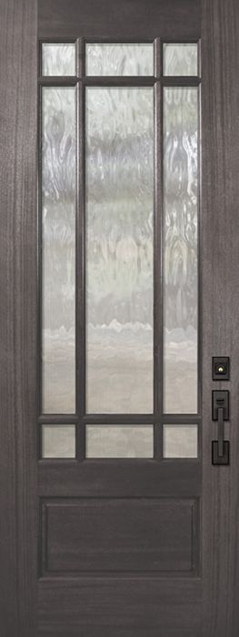 96" 3/4 Lite Marginal 9 Lite SDL DoorCraft Mahogany Door