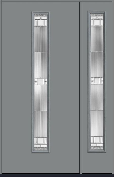 80 Saratoga Modern Pulse Linea Centered Smooth Fiberglass Single Door,Sidelite , WBD Impact