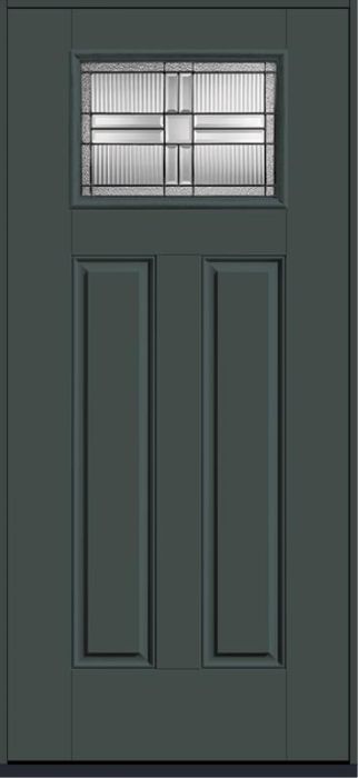 80 Saratoga Craftsman Top View 2 Panel Smooth Fiberglass Single Door , WBD Impact