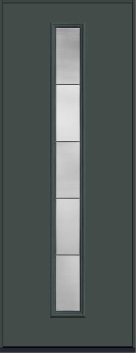96 Axis Modern Pulse Linea Centered Smooth Fiberglass Single Door , WBD Impact