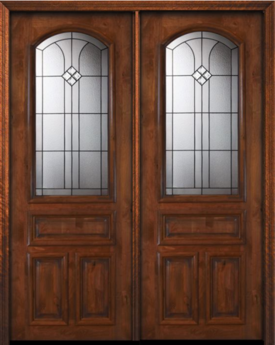 36" x 96" Double Arch Lite Cantania Woodcraft Alder Door