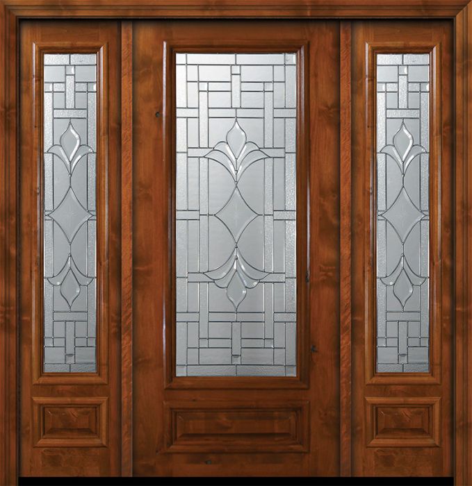 36" x 80" 3/4 Lite Marsala Alder Door /2side