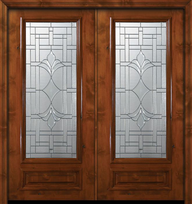 36" x 80" Double 3/4 Lite Marsala Alder Door