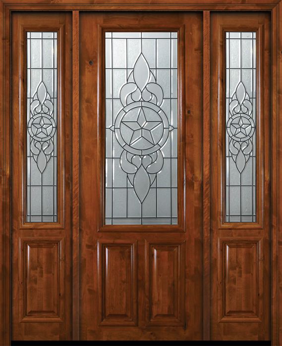 36" x 96" 2/3 Lite Brazos Alder Door /2side